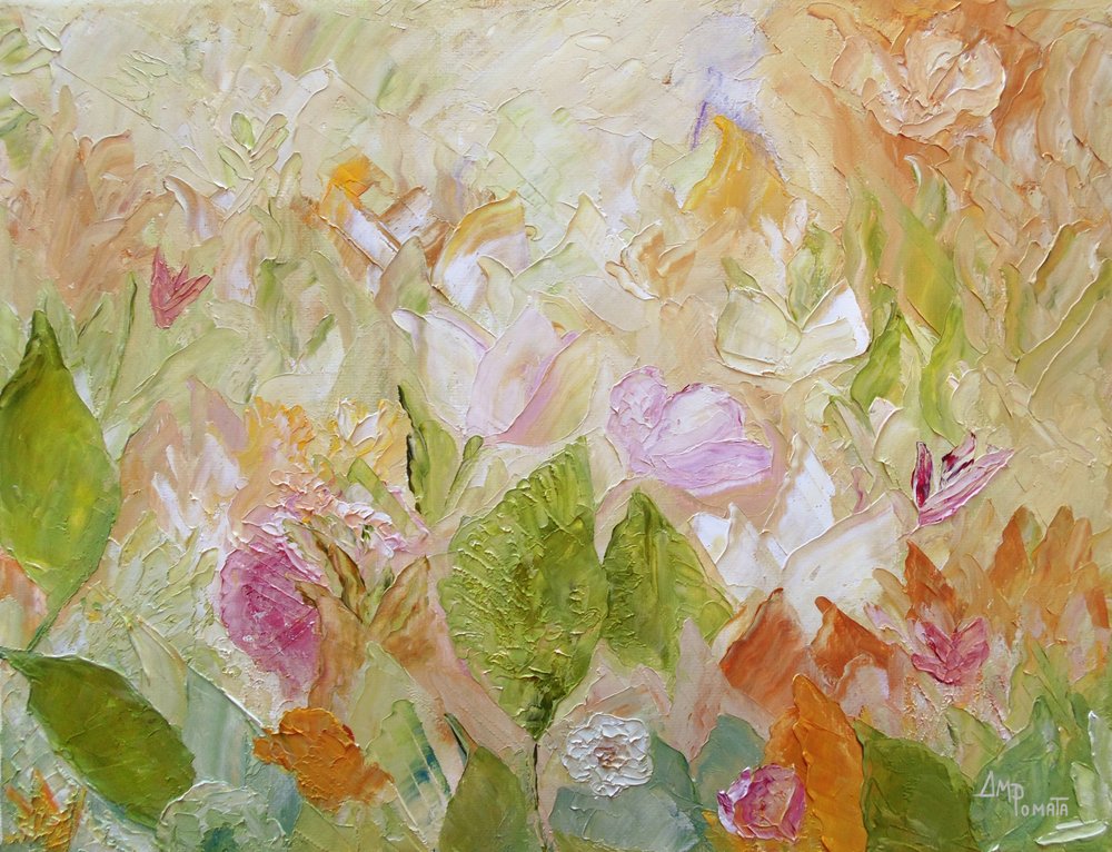 Strukturierte Pastellblumen von Angeles M. Pomata