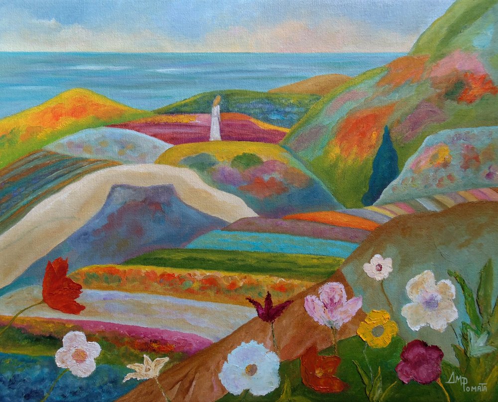 Leuchtende Küstenlandschaft von Angeles M. Pomata