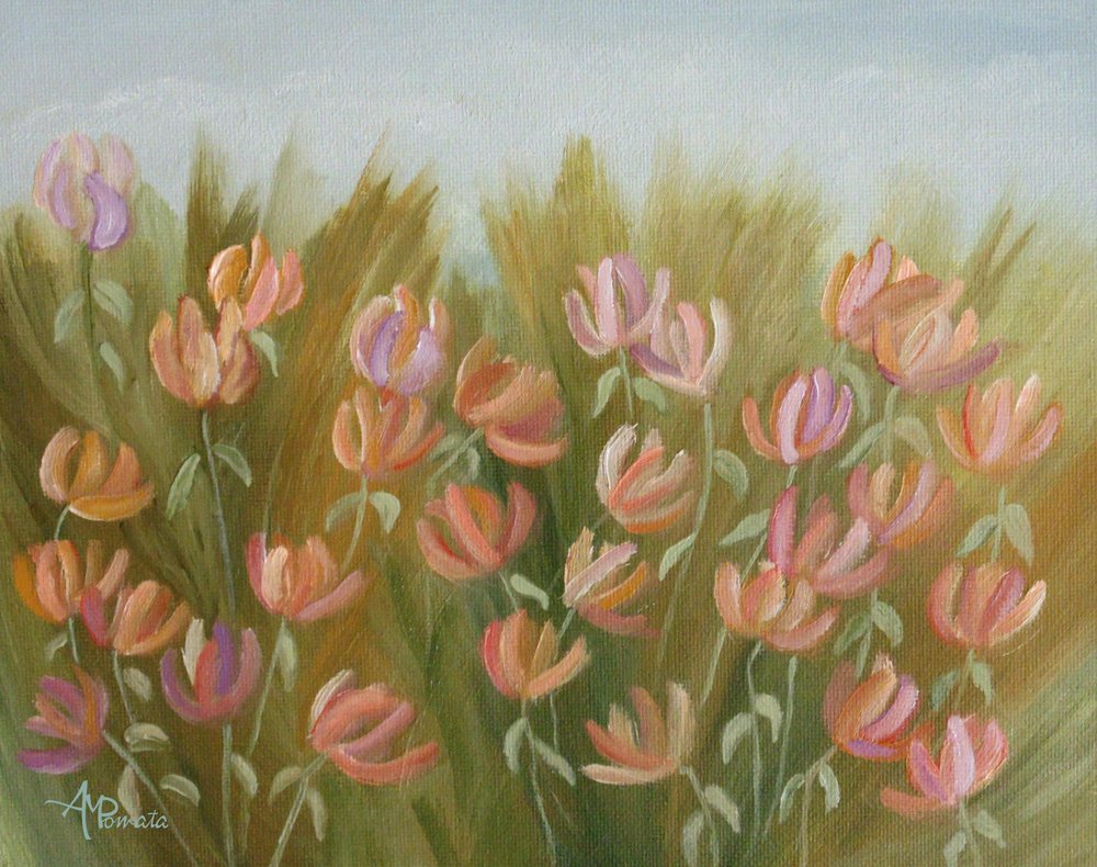 Lebendige Blumenwiese von Angeles M. Pomata