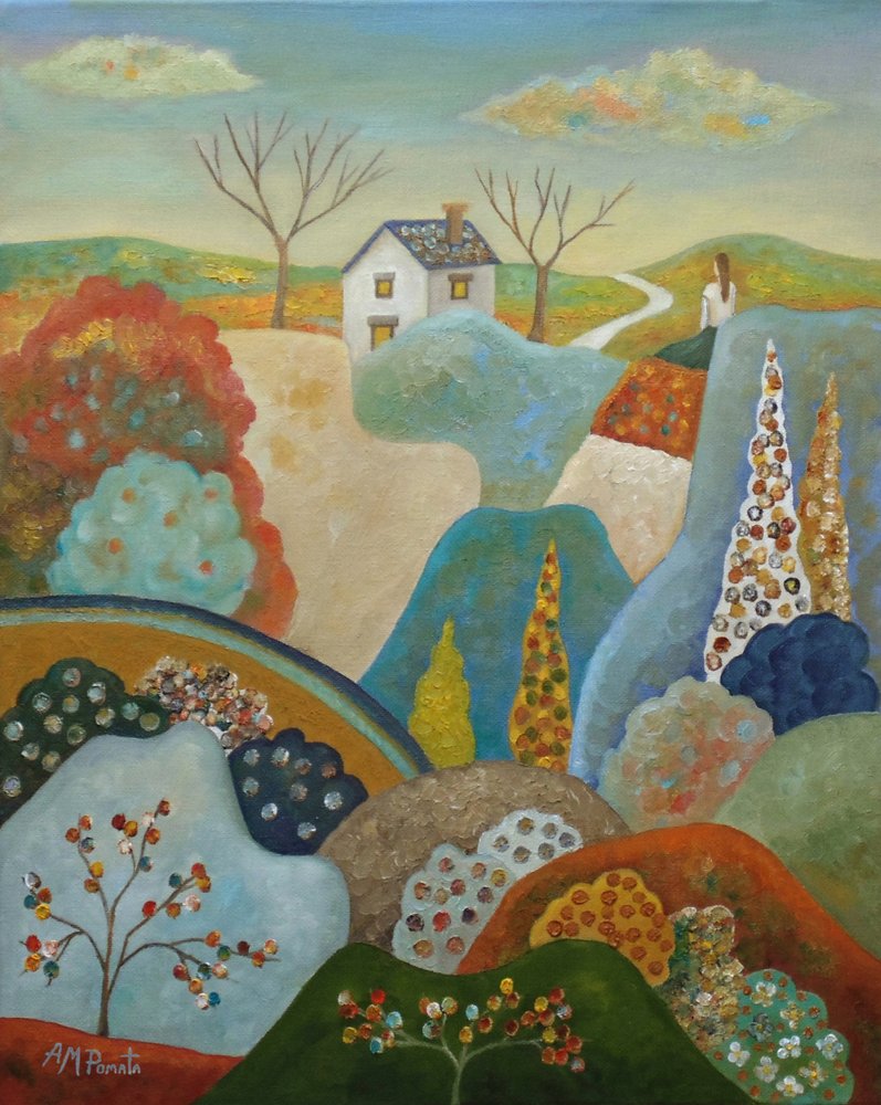 Verspieltes Landschaftshaus von Angeles M. Pomata