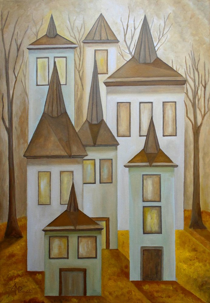 Verspieltes Turmdorf von Angeles M. Pomata