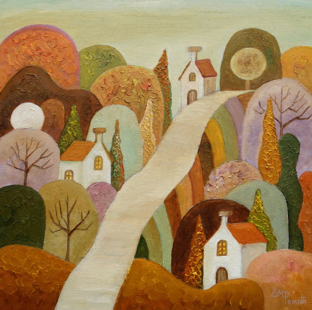 Verspielter Dorfweg von Angeles M. Pomata