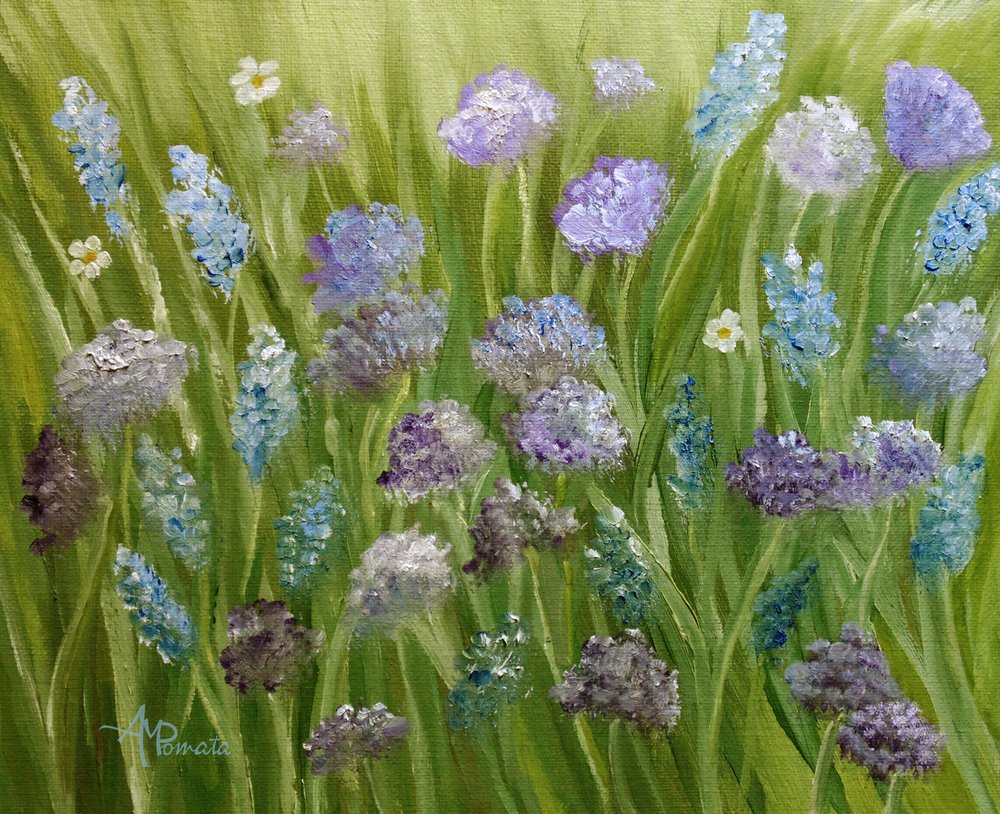 Wildblumenwiesenblüten von Angeles M. Pomata