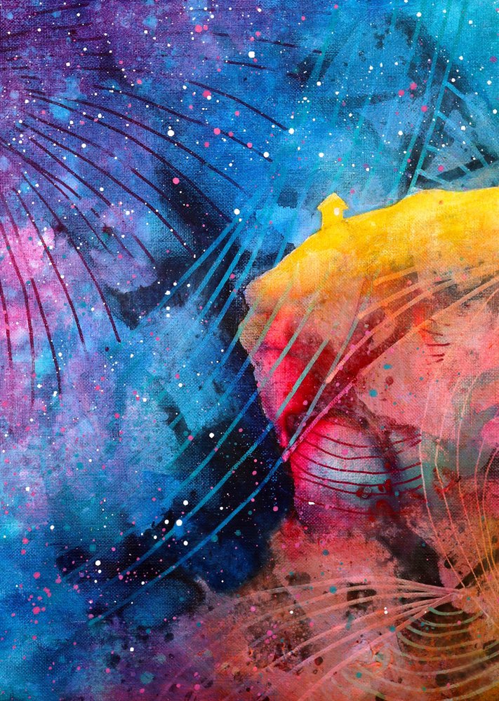 Lebendiger kosmischer Wirbel von Ania Witwitzka