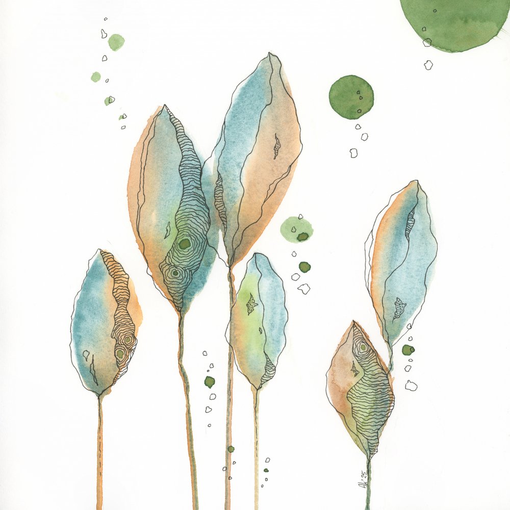 Sanfte abstrakte Botanicals von Ankie Kooi
