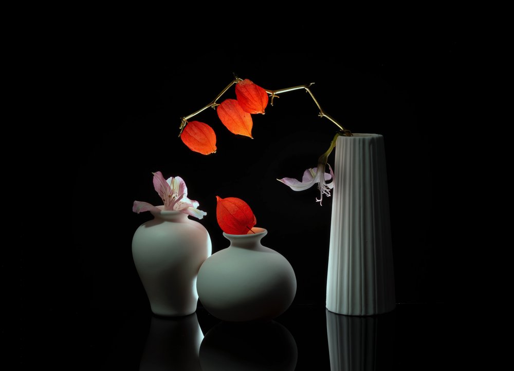 Elegantes Blumenstillleben von Anna Qu