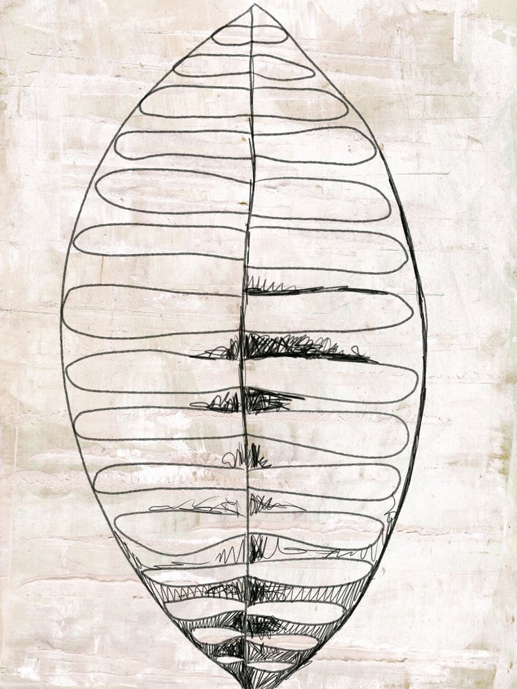 Organische Blattlinienkunst von Annick