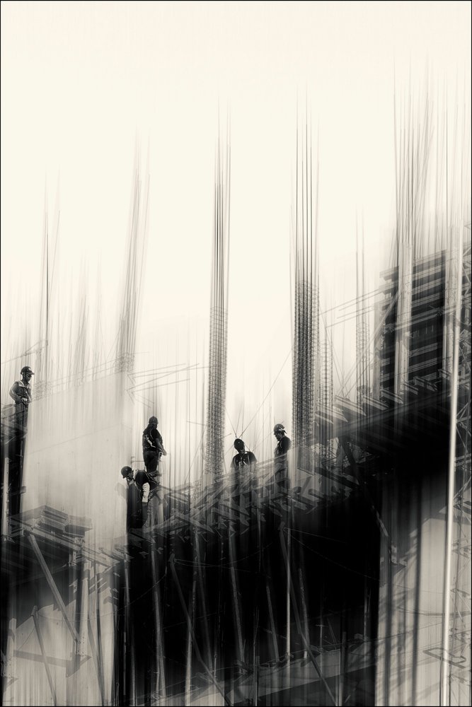 Abstrakte Bauarbeiter von Armando Robles
