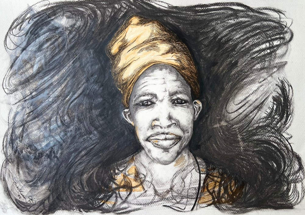 Freudiges afrikanisches Porträt von Augustus Caelthorne