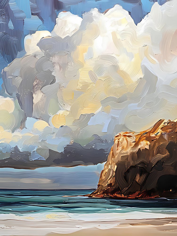 Wolken über goldenen Klippen von Avanesova Elena