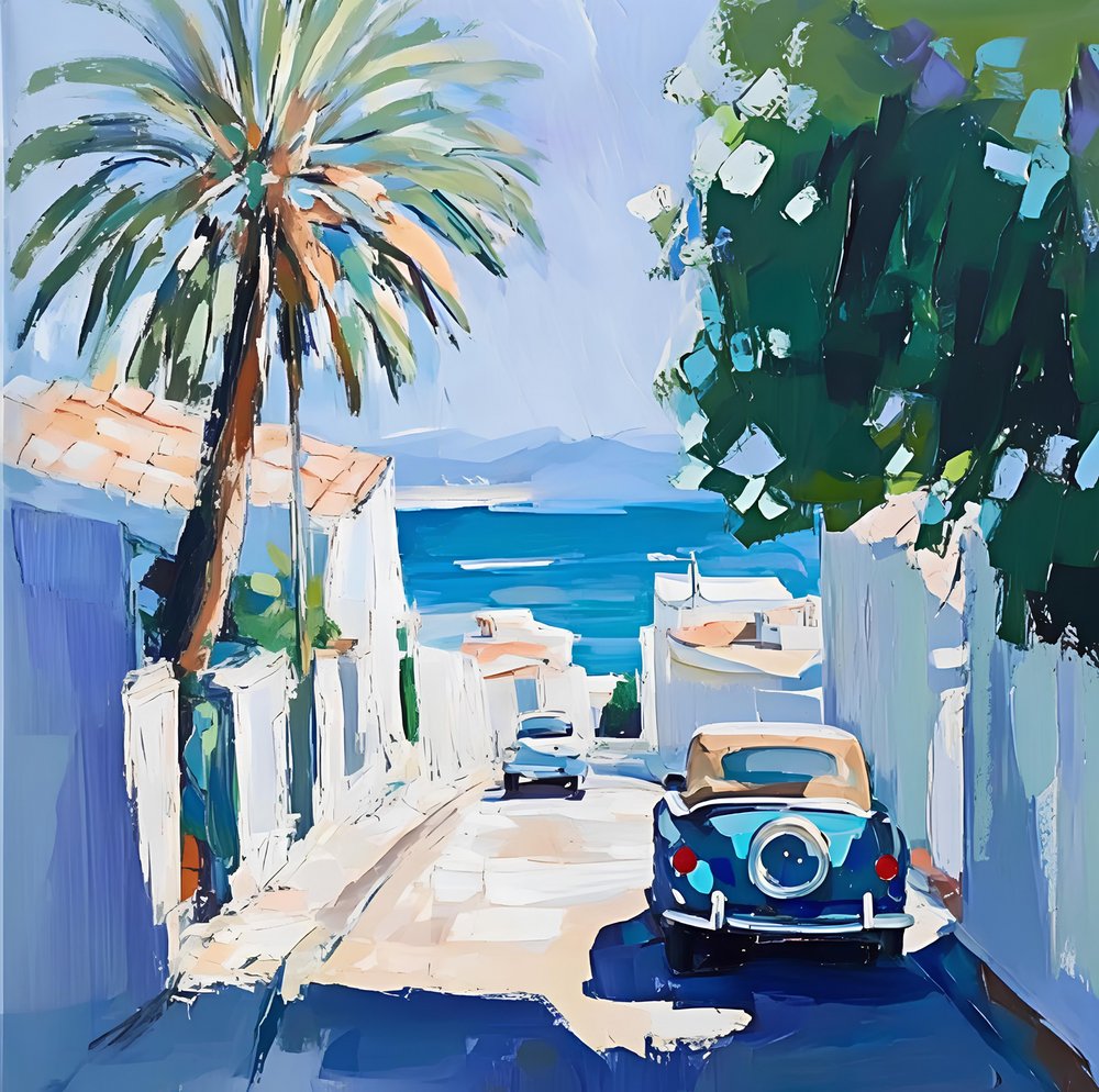 Mediterranes Dorf fahren von Avanesova Elena