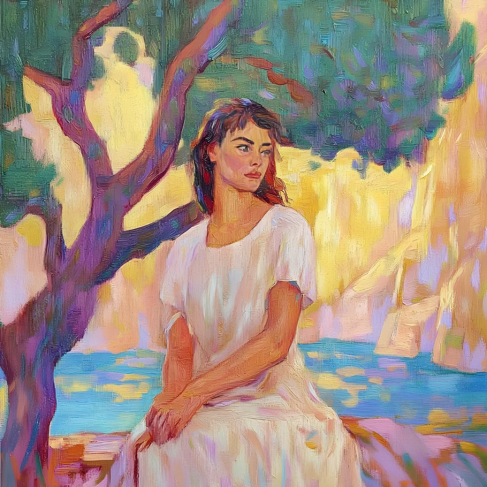 Frau im goldenen Licht von Avanesova Elena