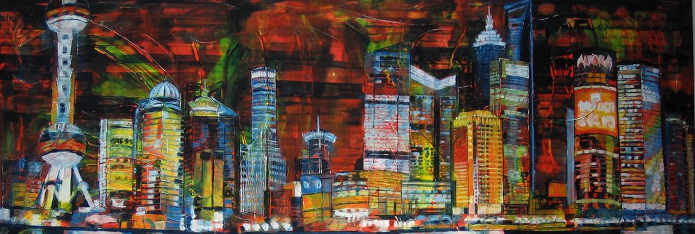 Lebendige Stadt Nacht von Barbara Piatti