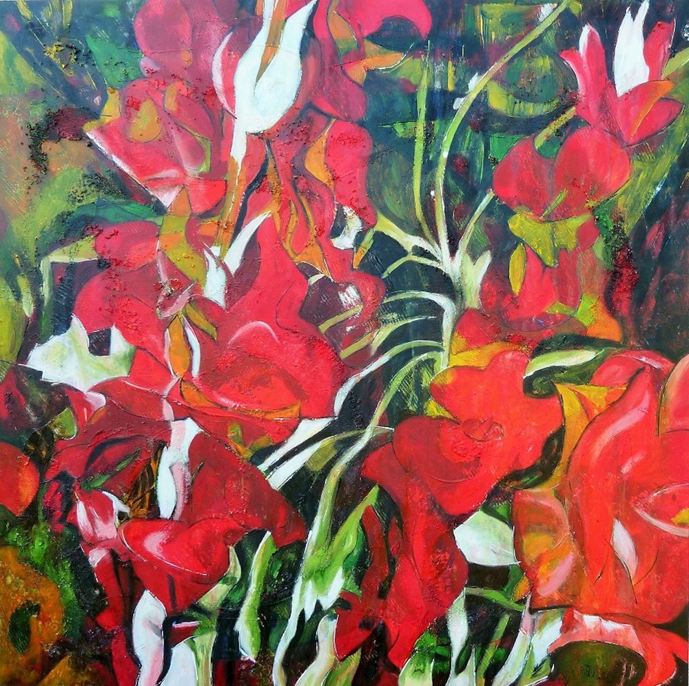 Lebendige rote Blumen von Barbara Piatti