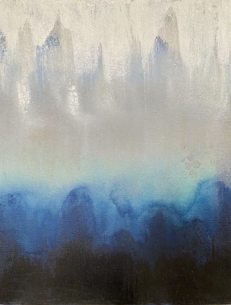 Neblige blaue Berge von Berit Pihl