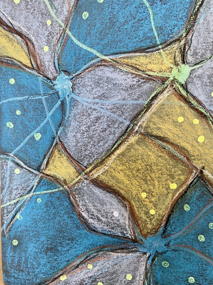 Lebendige geometrische Textur von Berit Pihl