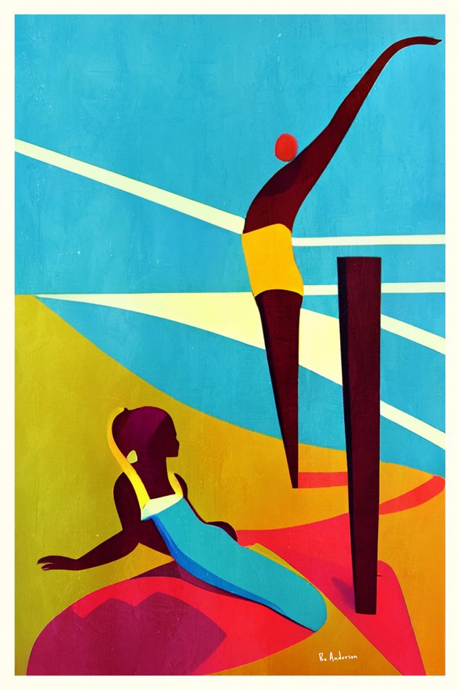 Lebhafter Sommer-Schwimmen von Bo Anderson