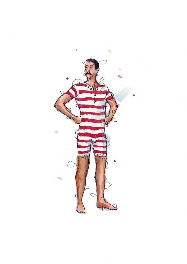 Klassischer Gestreifter Schwimmer von Borgenhag Holmqvist