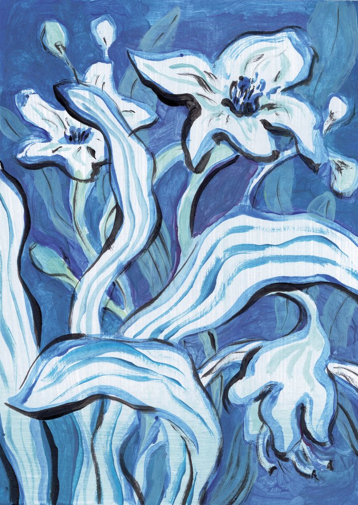 Blaue Blüte I von Catalina Somolinos
