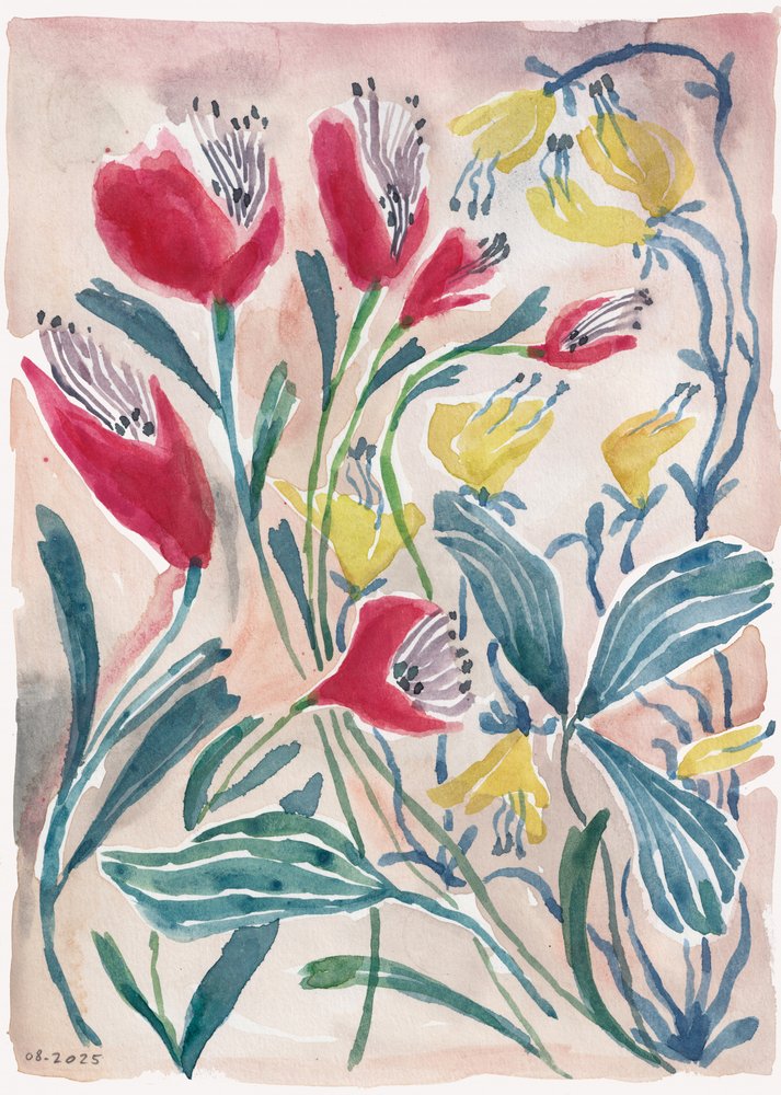 Lebendige Aquarellblüten von Catalina Somolinos