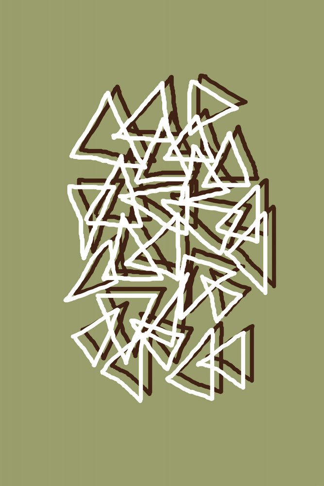 Dynamische grüne Dreiecke von Christina Sillen