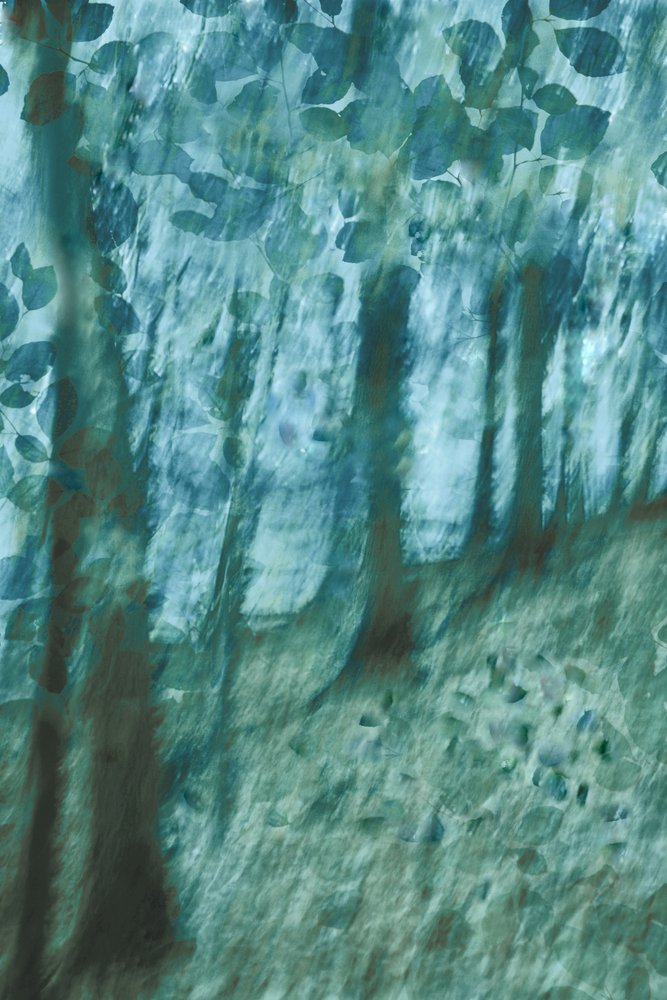 Weicher blau-grüner Wald von Christina Sillen