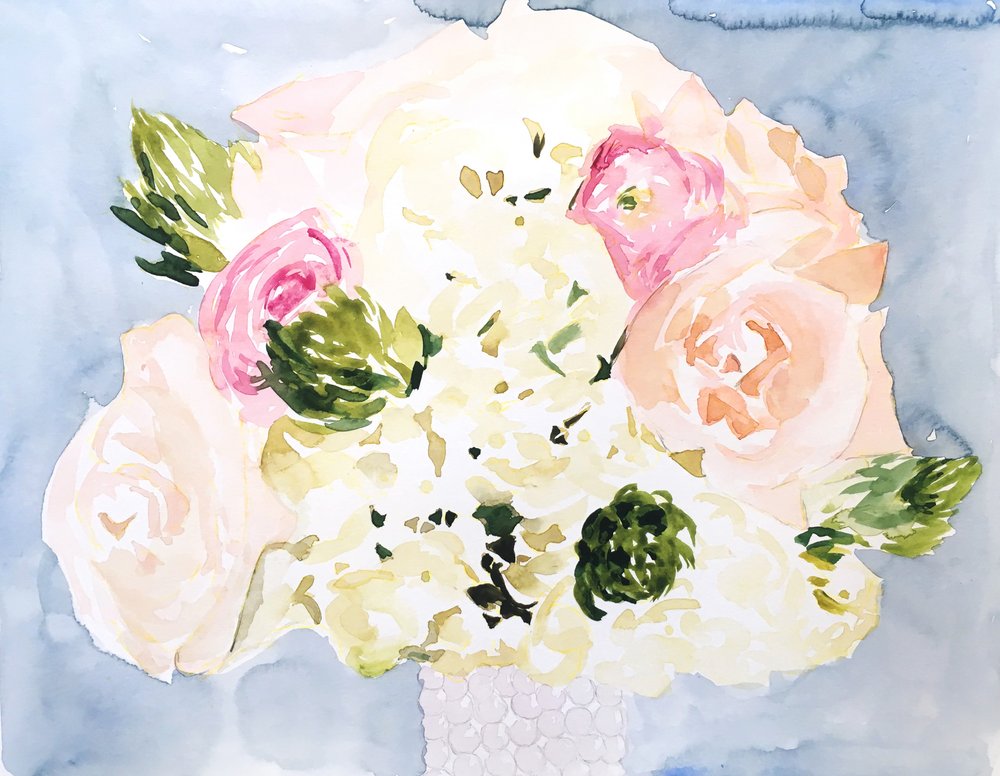 Rosa Blumenbouquet von Christine Lindstrom