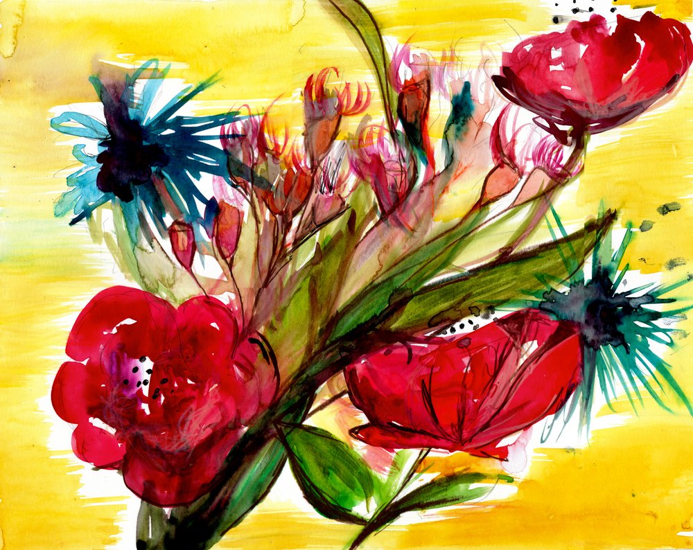 Lebhaftes Blumenbouquet von Christine Lindstrom
