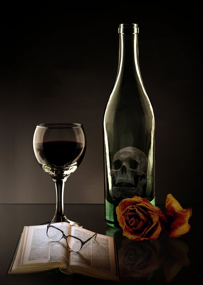 Wein, Schädel und Rose von Christine SUISSIA