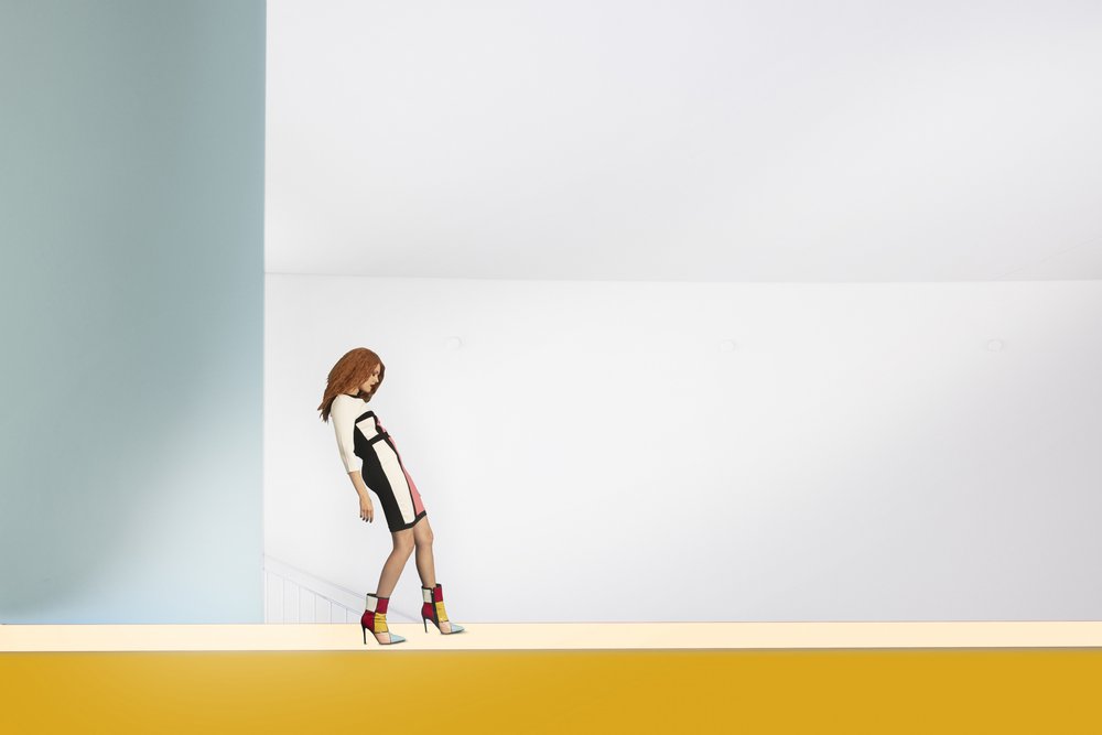 Bunte Modepose von Christine von Diepenbroek