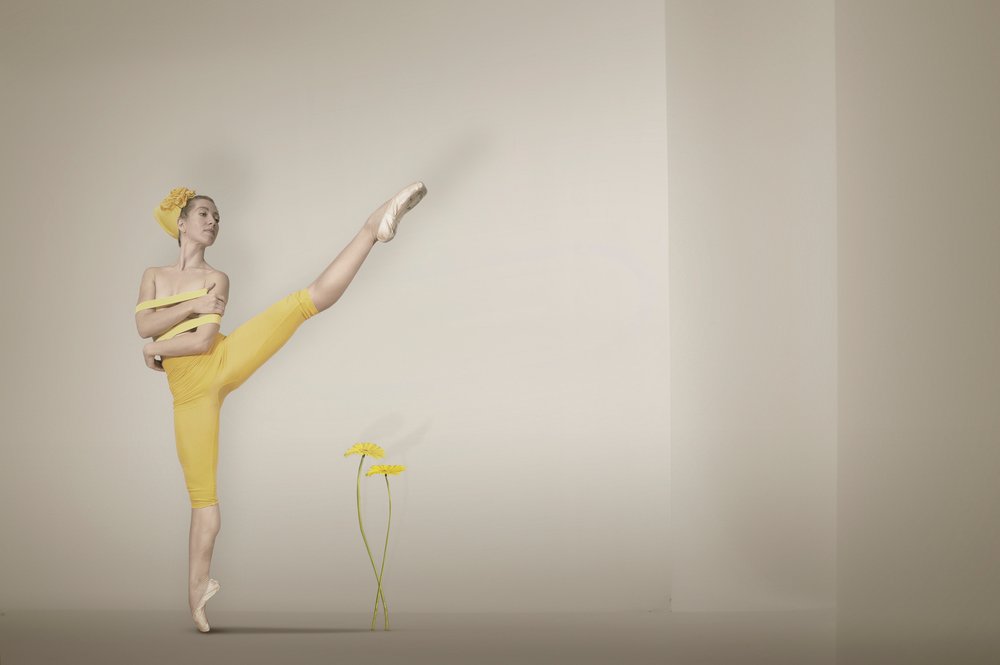 Gelbe Ballerina Anmut von Christine von Diepenbroek