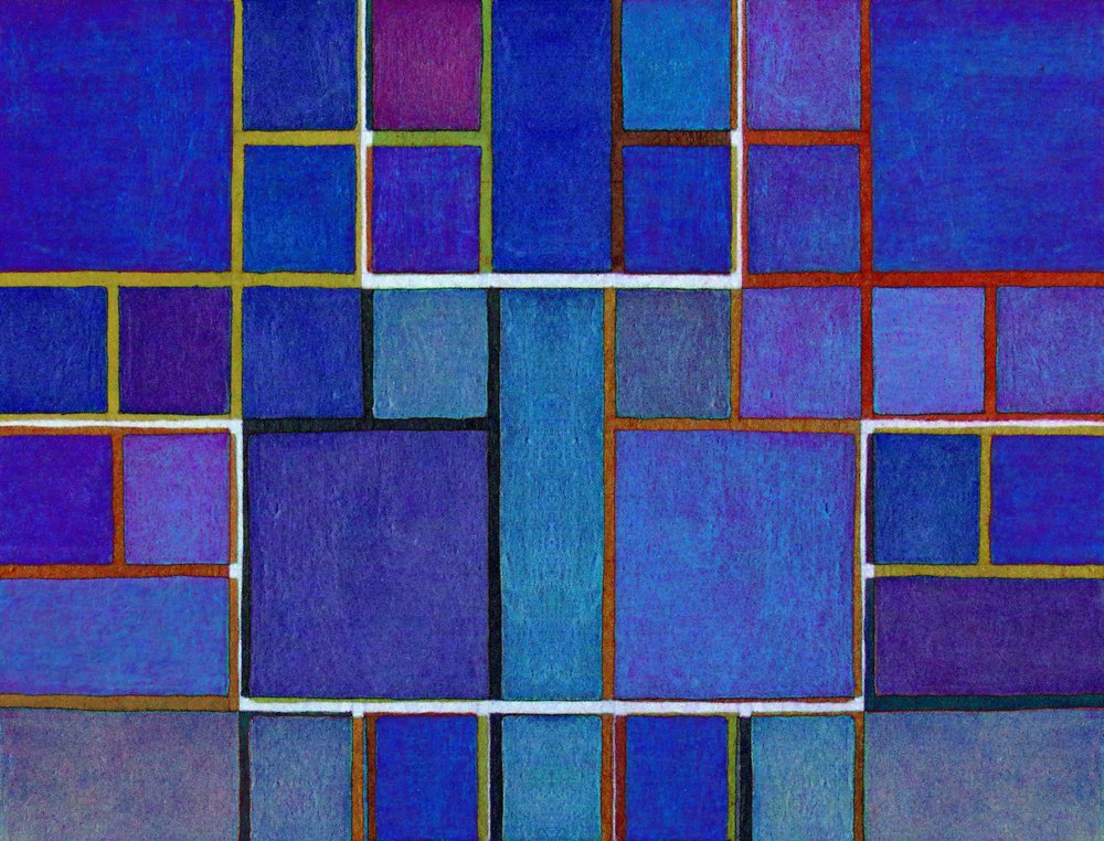 Abstrakte Blaue Gitter von Claudio Boczon