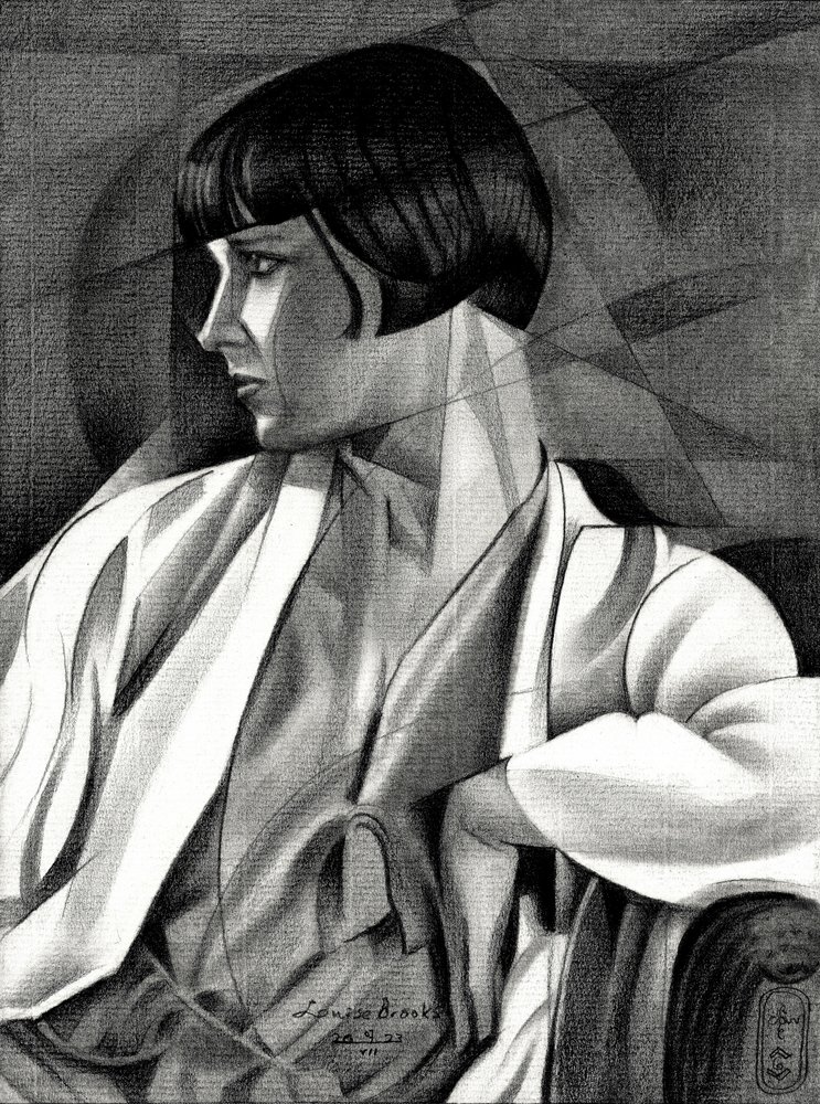 Art Deco Frauenprofil von Corné Akkers
