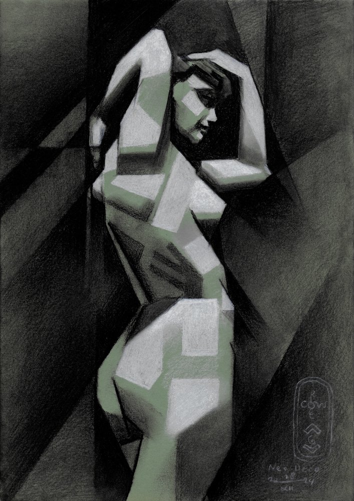 Geometrische Aktfigur von Corné Akkers