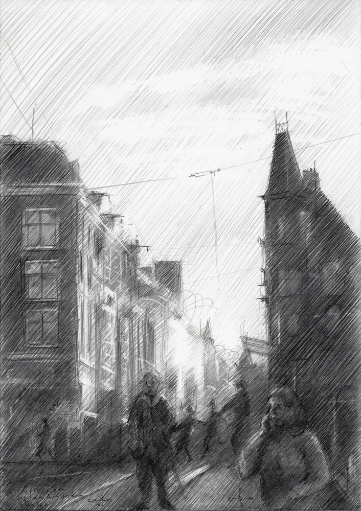 Städtische Straßenskizze von Corné Akkers