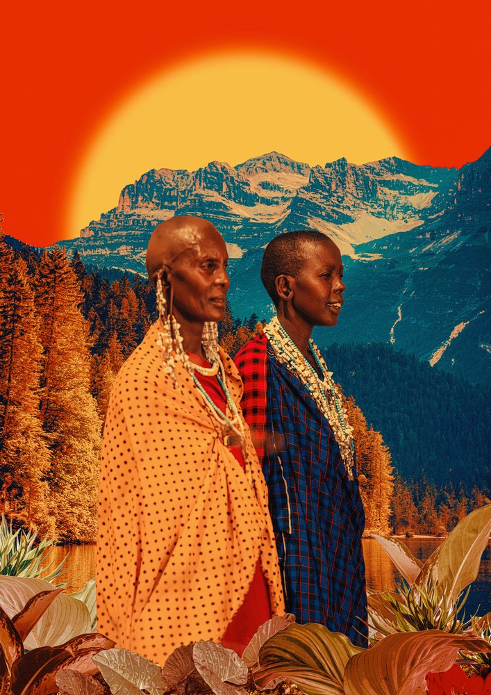 Maasai Frauen Berge von CosmoZach