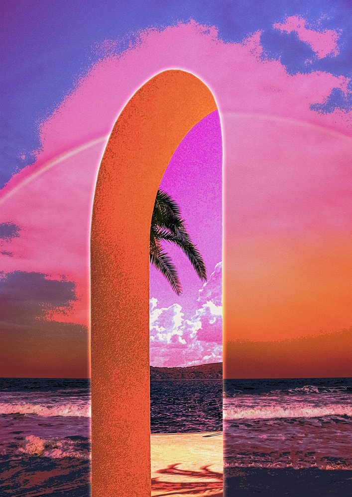 Rosa Himmel Strandbogen von CosmoZach