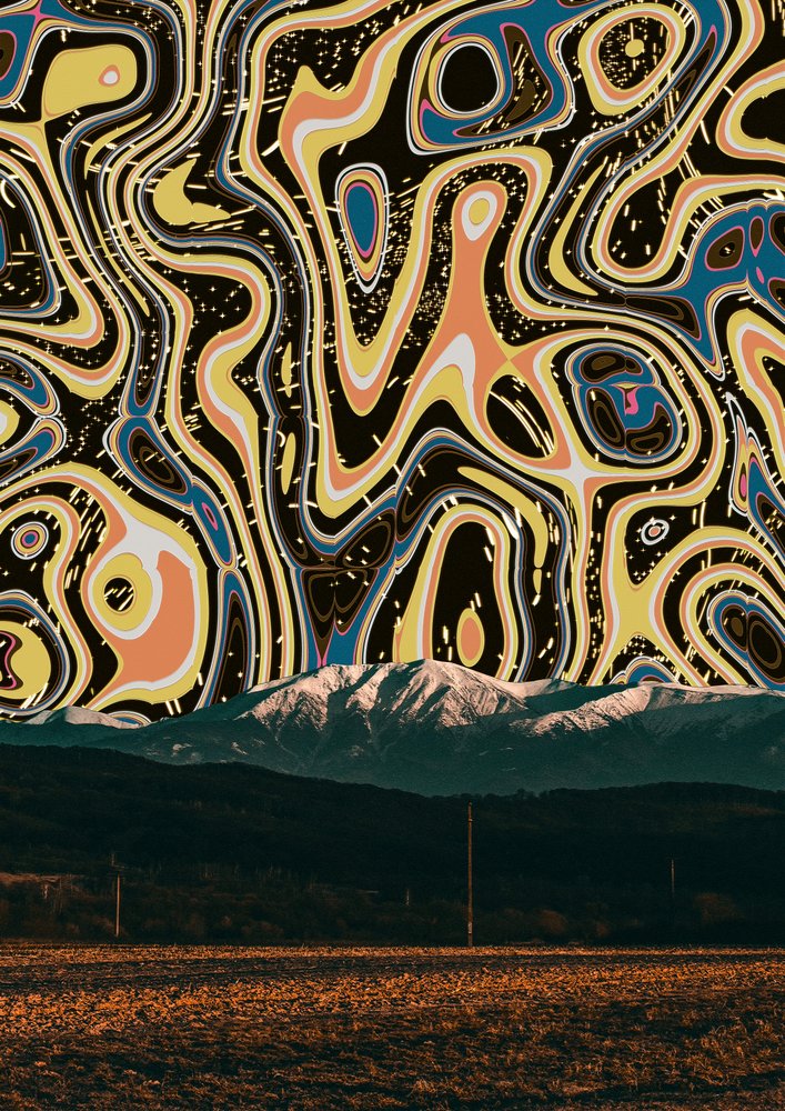 Lebendige abstrakte Berge von CosmoZach