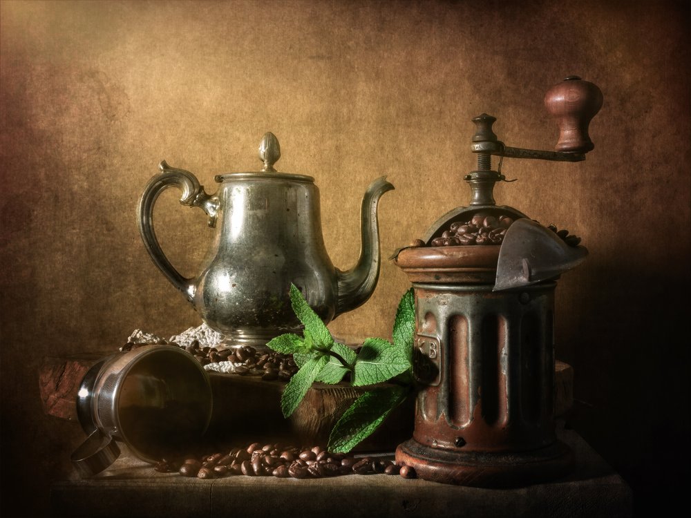 Rustikale Kaffeemühle Teekanne von Cristiano Giani