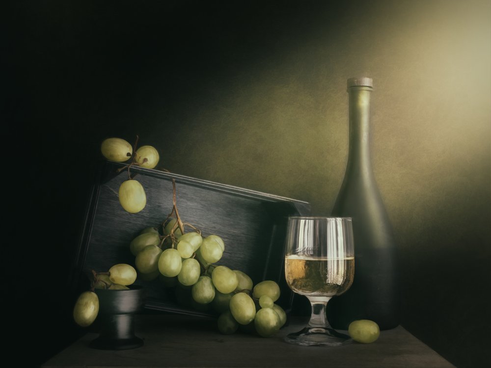 Weißwein und Trauben von Cristiano Giani