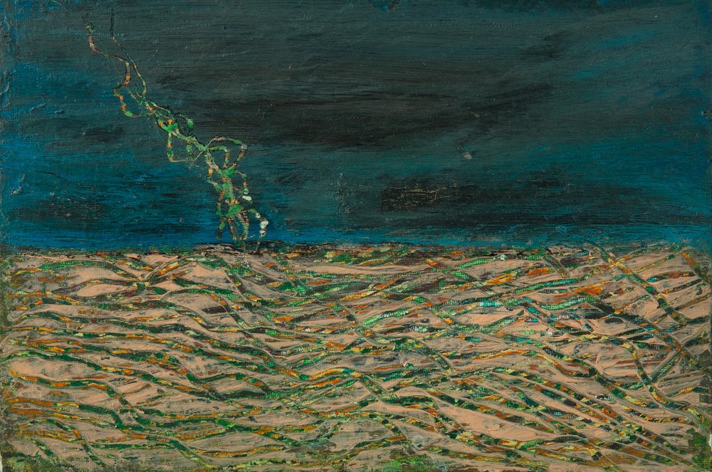 Dramatischer Sturm über Feld von Dale Hefer