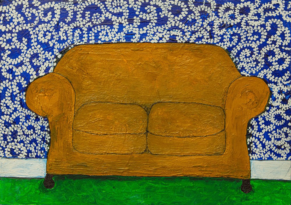Gemütliches Wohnzimmer Sofa von Dale Hefer & Family