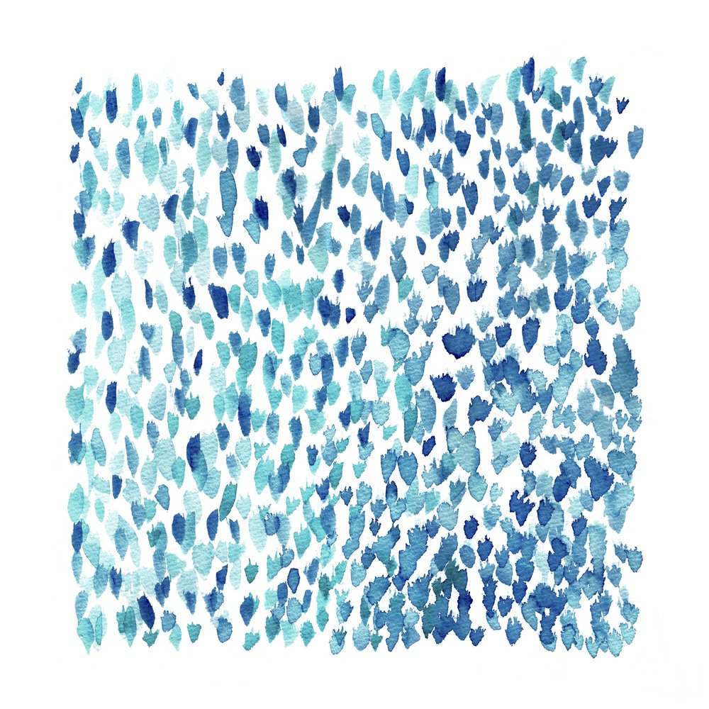 Blaue Aquarelltropfen von Danushka Abeygoda