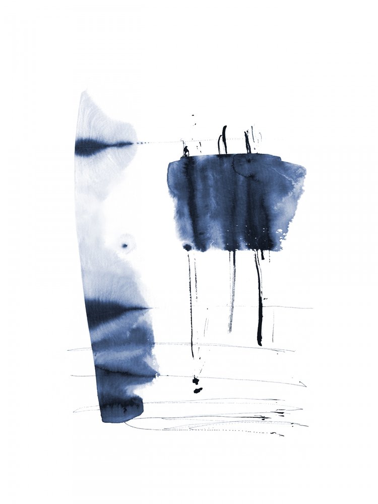 Moderner Indigo-Fluss von Danushka Abeygoda