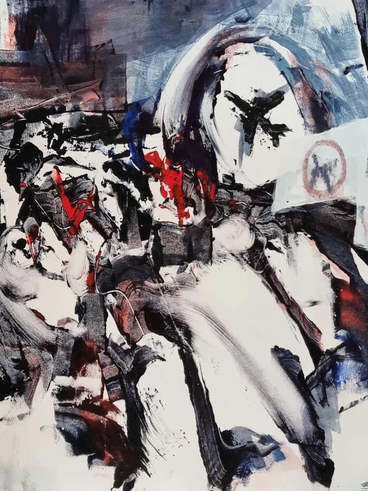 Chaotischer roter Ausdruck von David Antonides