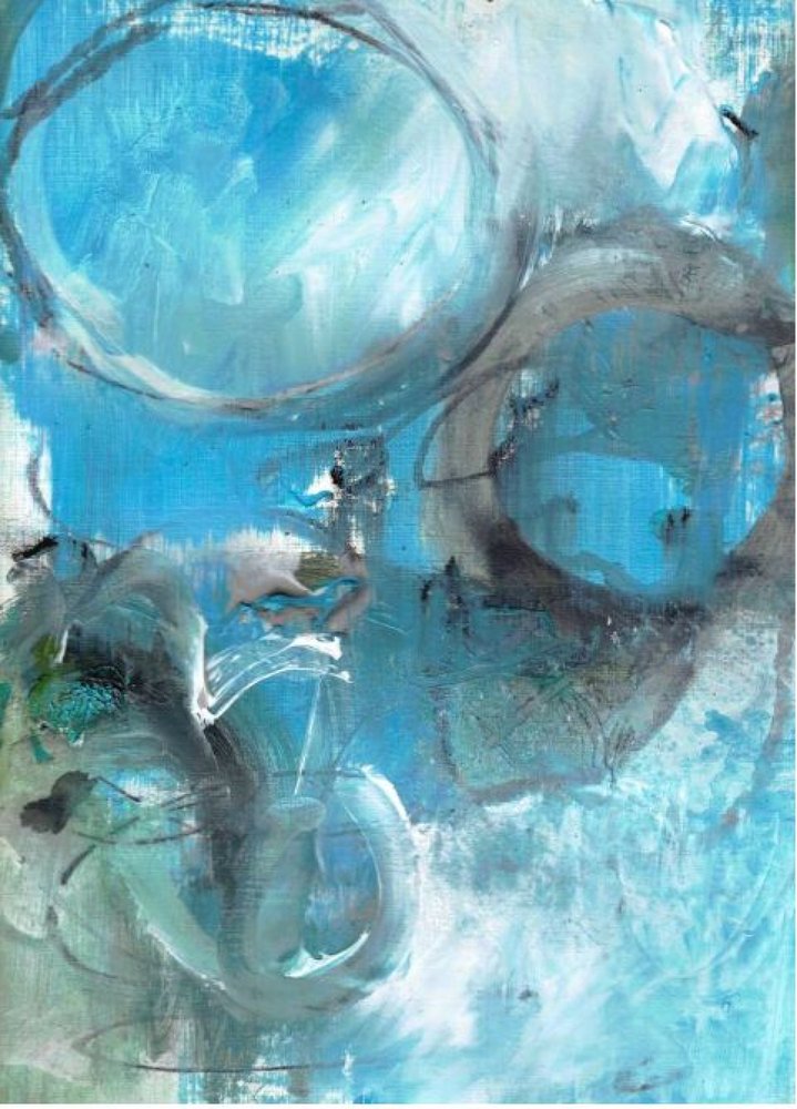 Abstrakter Blauer Fluss von Deb Chaney