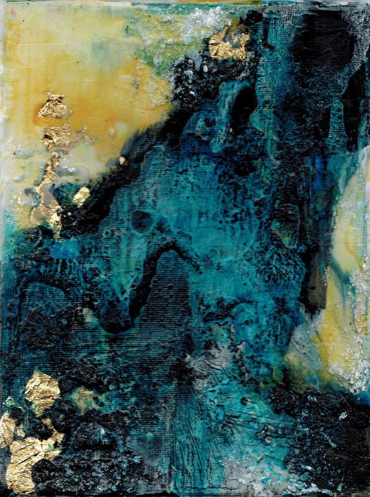 Tiefes Teal-Gold-Schimmern von Deb Chaney