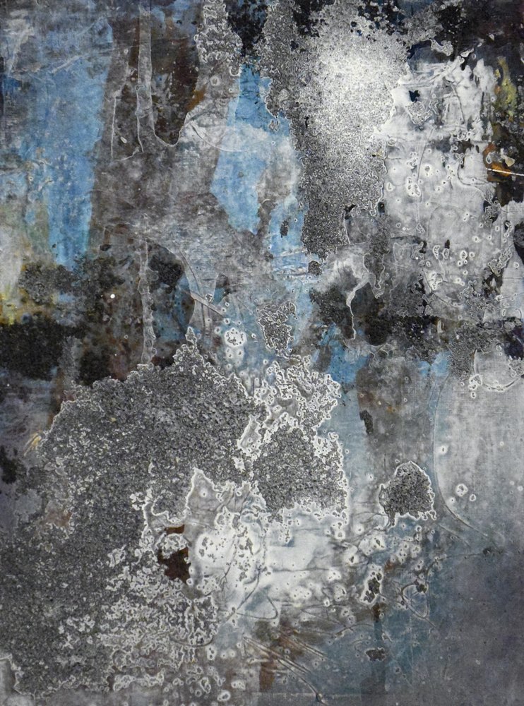 Verwittertes Blau-Grunge von Deb Chaney