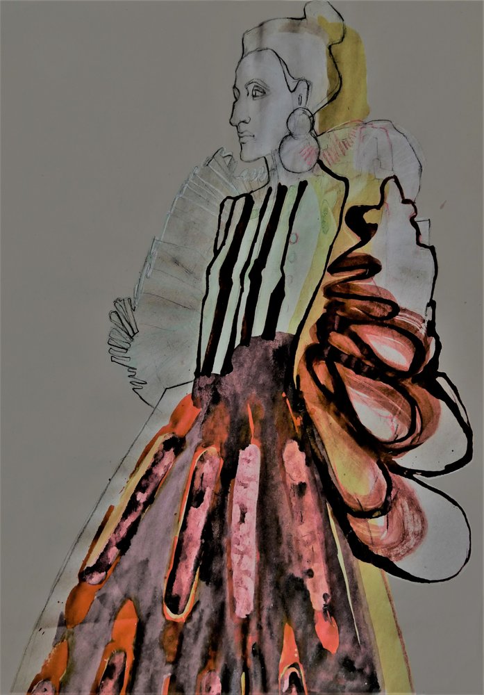 Dramatische Modeillustration von Doris Schmitz