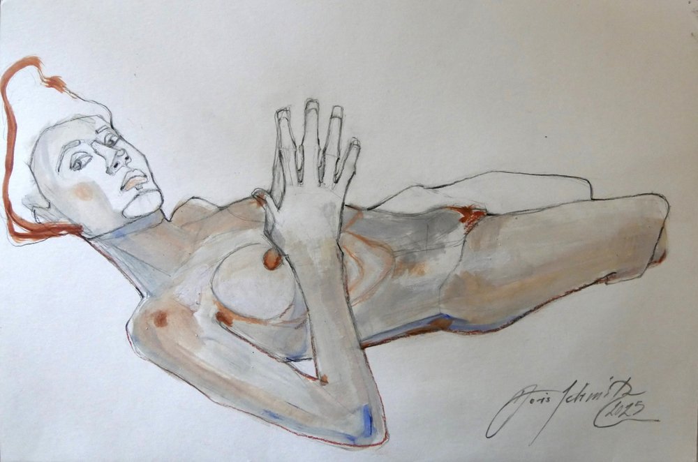 Egon Schiele Pose von Doris Schmitz